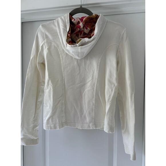 Nilla Shields Y2K Vintage Floral Mid Rise Jacket Hoodie Full Zip Women's Medium - Picture 2 of 6